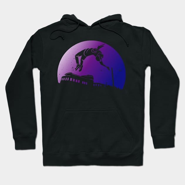 Parkour Running Freerunning gift parkour runner sticker Hoodie by QQdesigns